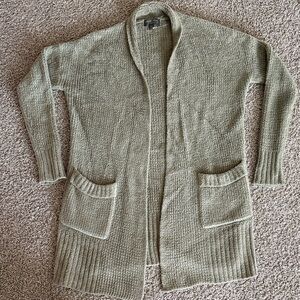 Barefoot Dreams Olive Green Open Cardigan